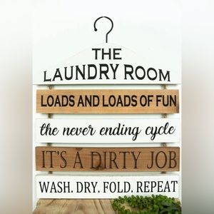 New in box Laundry room decor